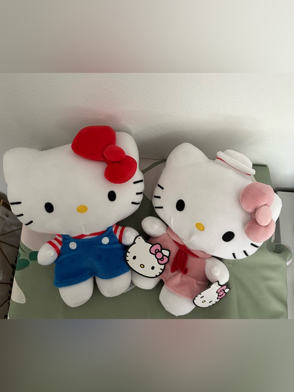 Hello Kitty Sailor Plush Pair - Blue Overall Sailor and Pink Dress Sailor